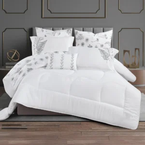 somo bergammo satin comforter set king size 7 pieces