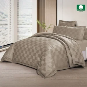 Jacob kaki 100% cotton comforter set king size 7 pieces