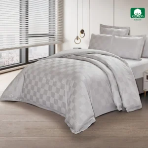 Jacob gray 100% cotton comforter set king size 7 pieces