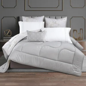 gray bergamo Lyocell comforter set king size 7 pieces