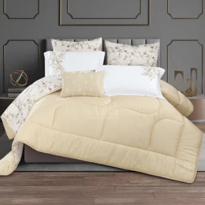 Honey Beige bergamo Lyocell comforter set king size 7 pieces