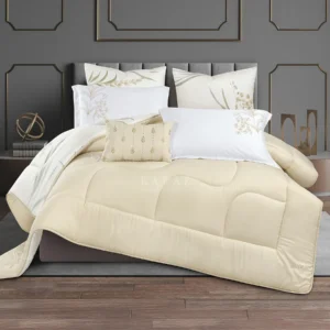 Creamy bergamo Lyocell comforter set king size 7 pieces