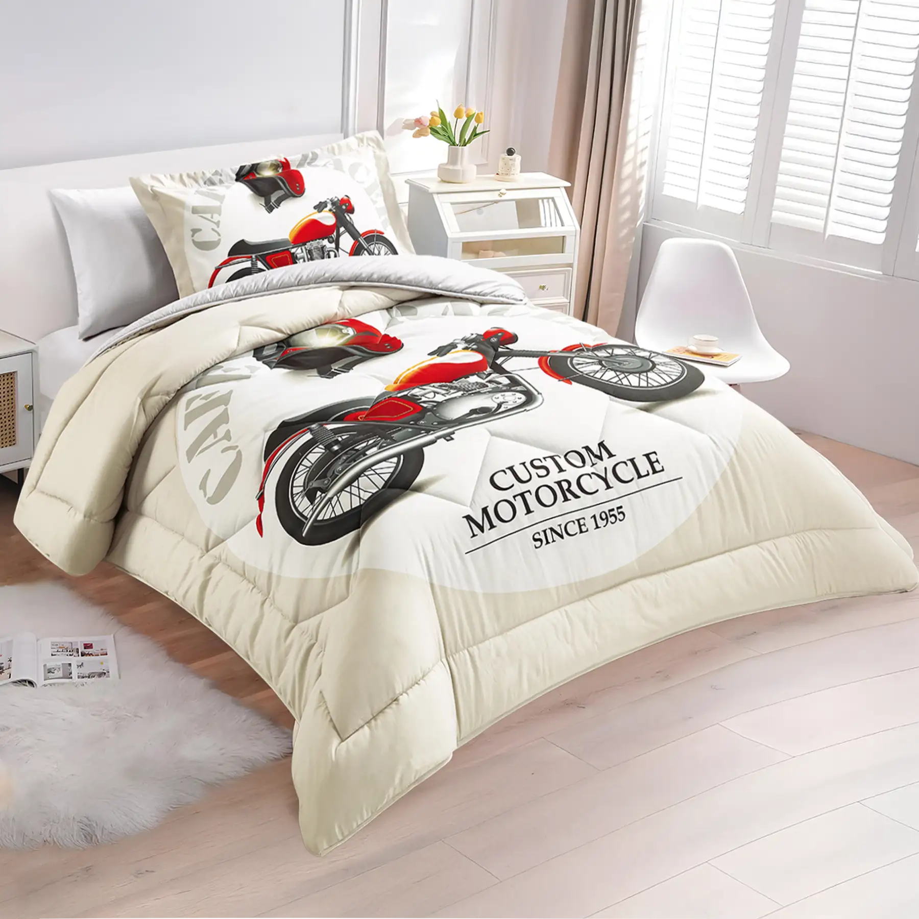 retro comforter set twin size 4 pieces