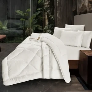 new manilla comforter set king size 7 pieces soft white