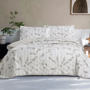salerno printed comforter set king size 3 pieces