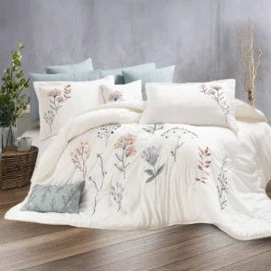 zumurud Embroidered comforter set king size 12 pieces