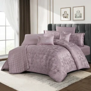 Bana comforter set king size 9 pieces Lilac