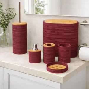 Bath Accessories 6 Pcs/Set dark blue