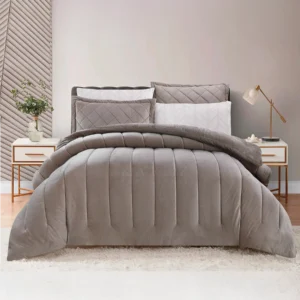 King Size Winter Comforter Set 6 PCS , Brown