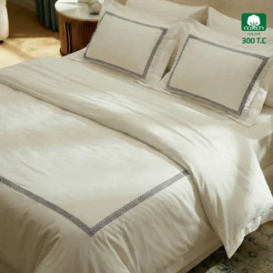 Duvet Cover Super King Size 6 PCS Set 300 TC , Silver