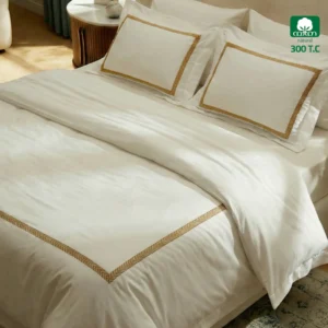 Duvet Cover Super King Size 6 PCS Set 300 TC , Gold