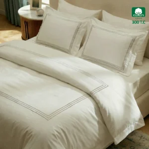 Duvet Cover Super King Size 6 PCS Set 300 TC , Silver