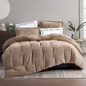 King Size Winter Comforter Set 6 PCS, Beige