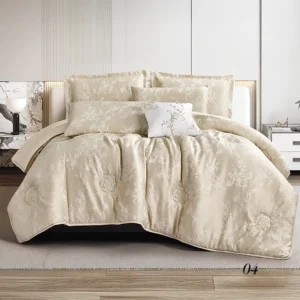King Size Summer Comforter Set 7 PCS,Beige
