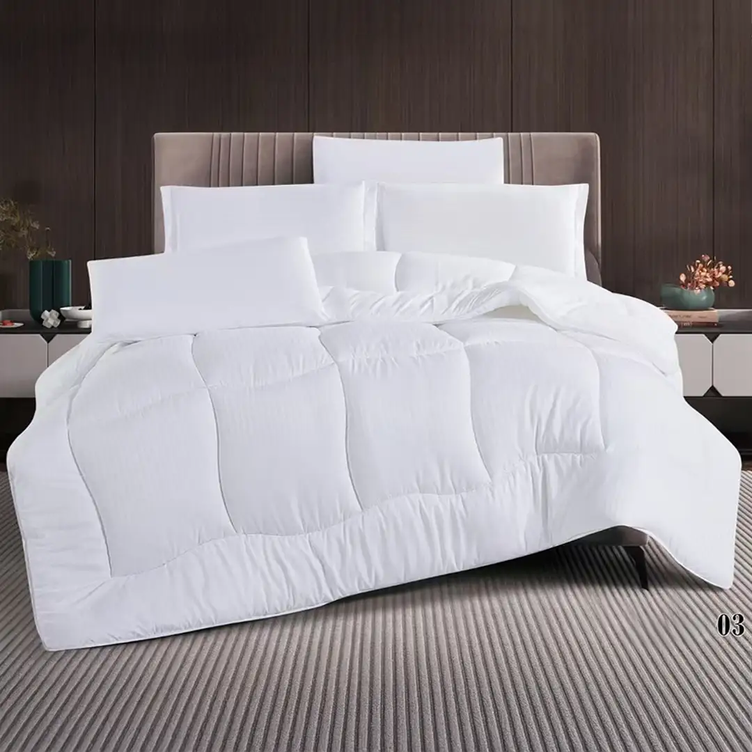 King Size Comforter Set 6 PCS , White