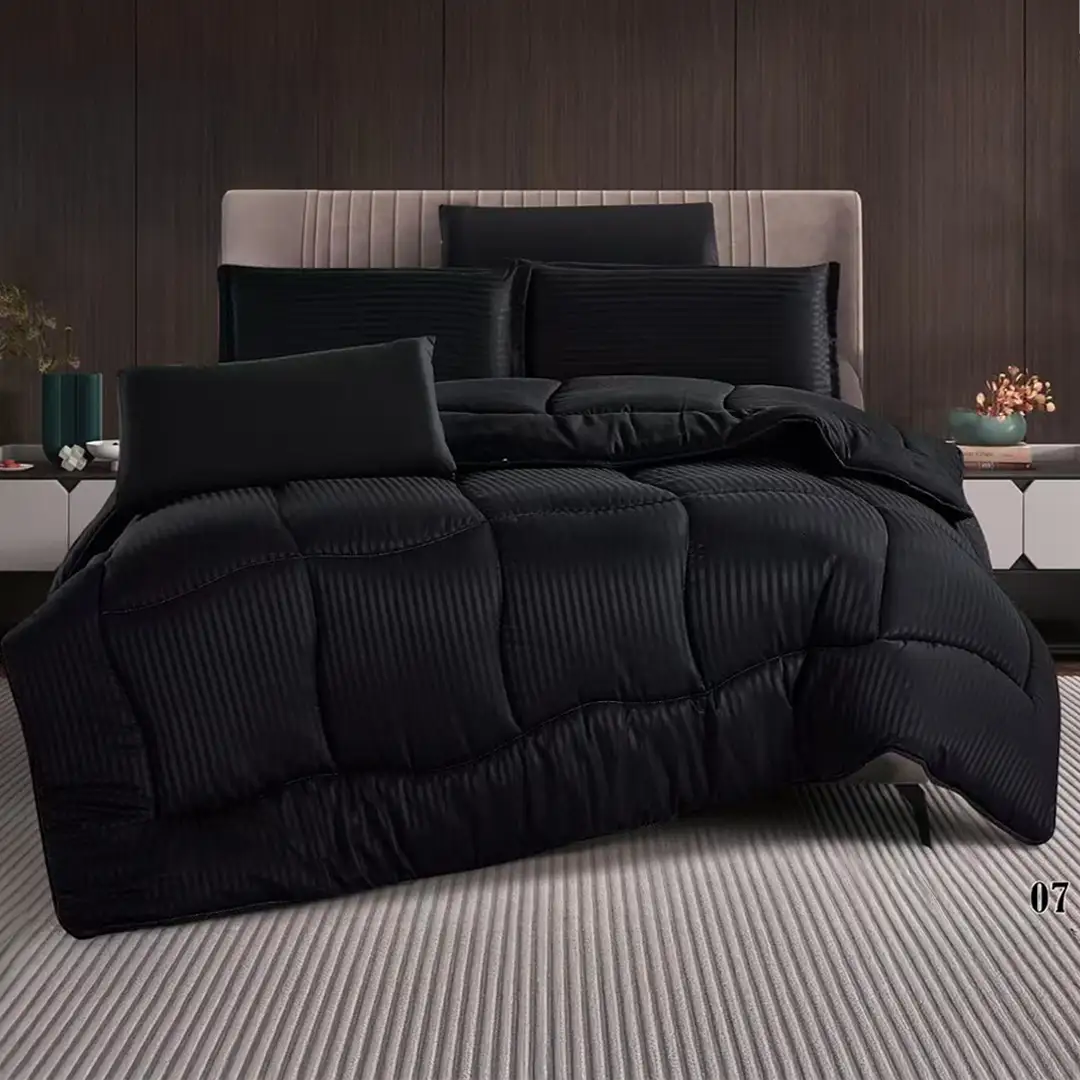 Twin Size Comforter Set 4 PCS,Black