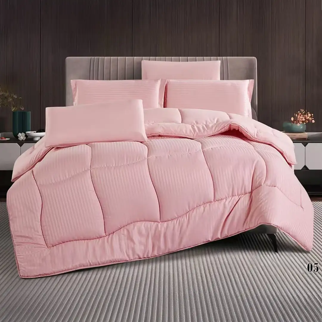 King Size Comforter Set 6 PCS , Light Pink