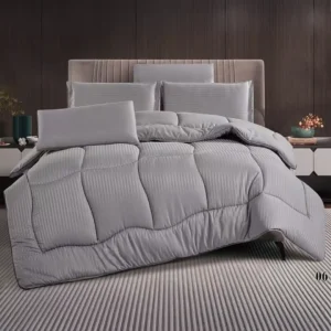 King Size Comforter Set 6 PCS,Gray