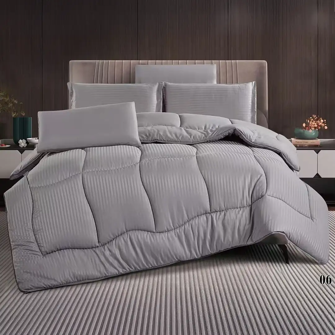 King Size Comforter Set 6 PCS,Gray