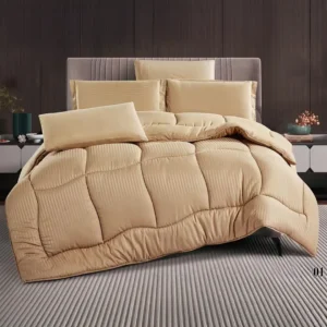 Twin Size Comforter Set 4 PCS , Honey Beige
