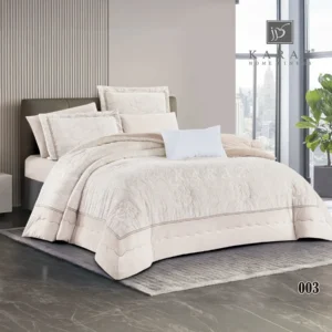 King Size Winter Comforter Set 7 PCS,Light Beige
