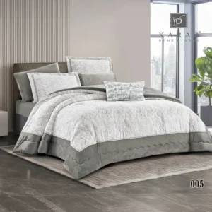 King Size Winter Comforter Set 7 PCS, Grey