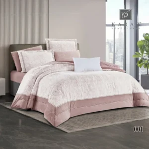 King Size Winter Comforter Set 7 PCS ,Dusty Pink