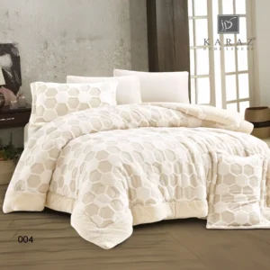 King Size Winter Comforter Set 6 PCS , Creamy White