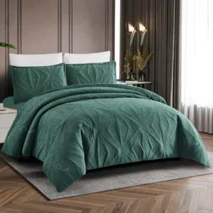 King Size Winter Comforter Set 6 PCS , Olive Green