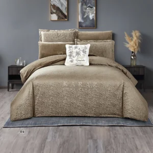 King Size Winter Comforter Set 7 PCS,Brown