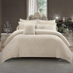 King Size Winter Comforter Set 7 PCS,Ivory