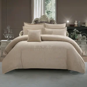 King Size Winter Comforter Set 7 PCS, Beige