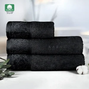 Jacquard-K1 Egyptian Cotton Towel (Black)
