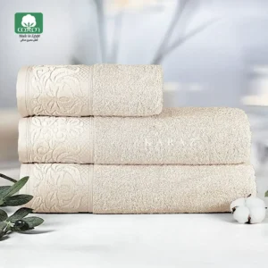 Jacquard-K1 Egyptian Cotton Towel (Creamy)