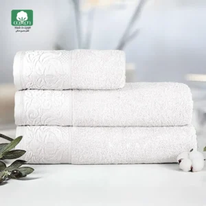 Jacquard-K1 Egyptian Cotton Towel (White)
