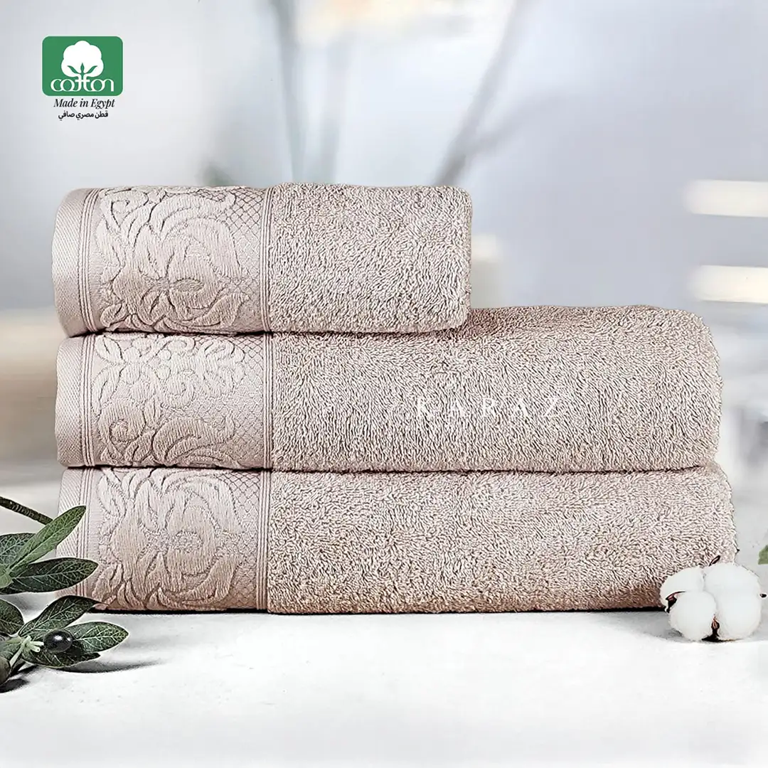 Jacquard-K1 Egyptian Cotton Towel (Beige)