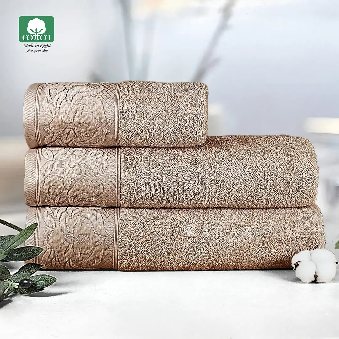 Jacquard-K1 Egyptian Cotton Towel (Kaki)