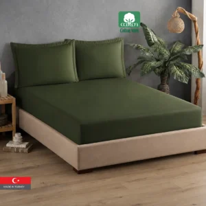 100% Cotton Satin King Size Fitted Sheet Set, 3 PCS