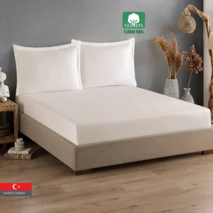 100% Cotton Satin King Size Fitted Sheet Set, 3 PCS