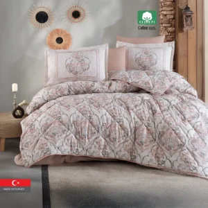 HEZEN 100% Cotton King Size Comforter Set 6 PCS