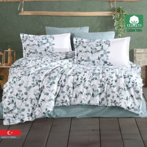 PUTTO 100% Cotton Duvet Cover Single Size 3 PCS Set