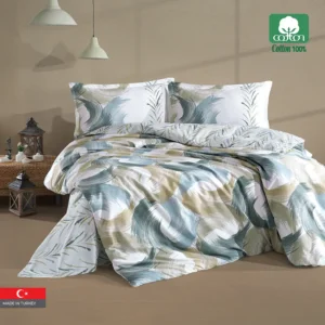 ESTIVA 100% Cotton Duvet Cover Queen Size 4 PCS Set