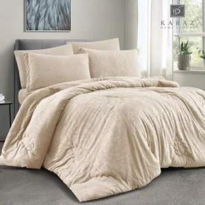 King Size Winter Comforter Set 6 PCS,BEIGE