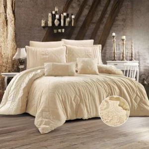 King Size Winter Comforter Set 8 PCS,beige
