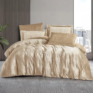 King Size Winter Comforter Set 6 PCS, Beige