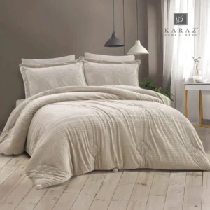 King Size Winter Comforter Set 6 PCS,Greige