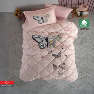 DAISY LOVE Cotton 100% Turkish Comforter Twin 4 PCS Set