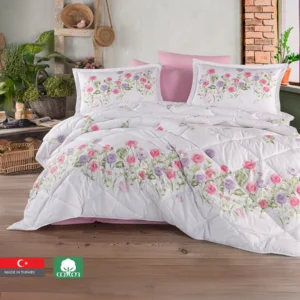 HELENKA 100% Cotton King Size Comforter Set 6 PCS