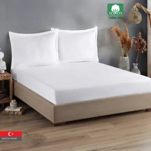 100% Cotton Satin King Size Fitted Sheet Set, 3 PCS